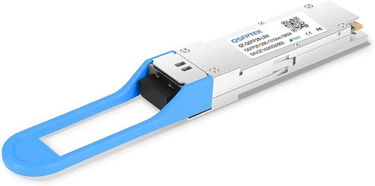 QSFPTEK 100G QSFP28 Transceiver, 100gb Ethernet LC Single-Mode 100GBASE-LR4 mini gbic Module for Cisco QSFP-100G-LR4-S (LWDM, 10km, with DDM)