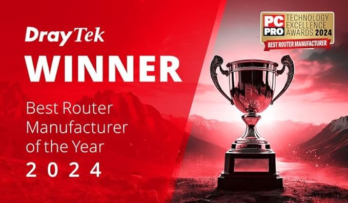 DrayTek Vigor 2135 AX WiFi 6 Dual Band Gigabit Ethernet FTTP Router, 4 x Gigabit LAN Ports, Load Balancing, QOS. Ideal for Gaming/Prosumer Low Latency Streaming