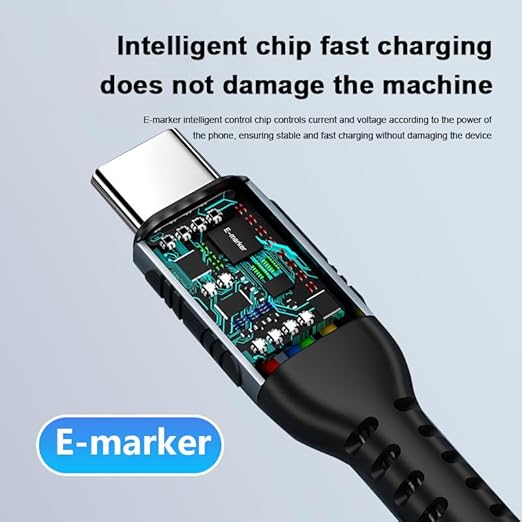 100W USB C to USB C Fast Charging Cable | PD 3.0 C to C Charger Cord with E-Marker Chip | Durable Nylon Braided 6 ft | Kave-Series Apex 100