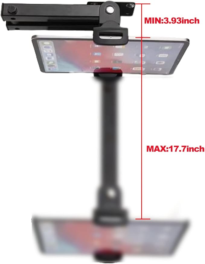 Adjustable Folding Tablet Wall Mount for 4.7~12.9 inch Multi-Angle Phone Tablet Holder(Black)