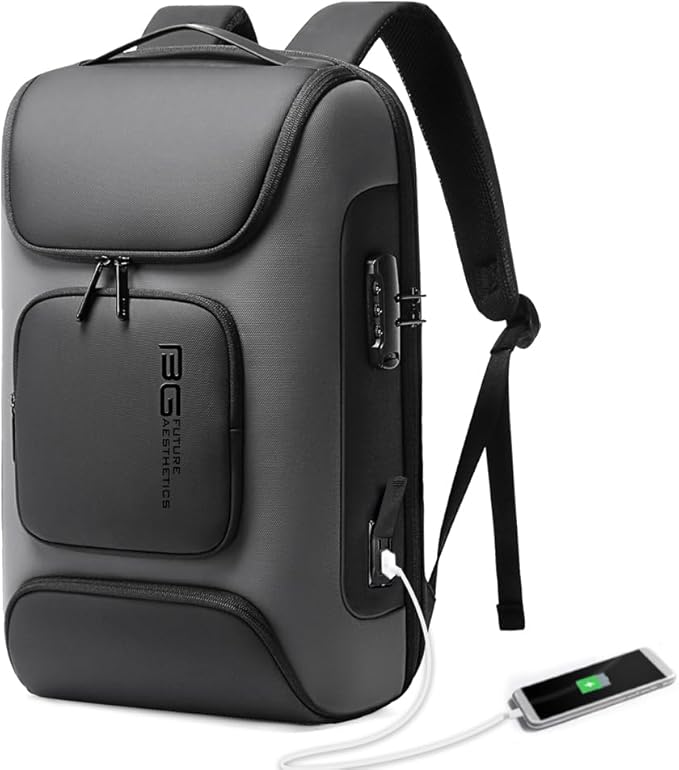 BANGE Business Laptop Backpack Fit for 15.6 INCH,Travel Backpack with USB Charging Port,Men Travel Backpack with Water Bottle Holder for Men and Women…