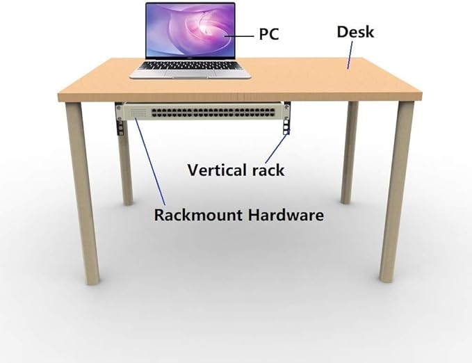 2 Pack of 1U Folding 19 Inches Cold Rolled Steel Wall Mountable Simple Vertical Rack and Networking Euipment Rack Including Hardware for Assembly (2)