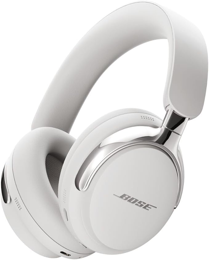 Bose New QuietComfort Ultra Bluetooth Headphones (2nd Gen), Wireless Headphones with Spatial Audio, Over Ear Noise Cancelling with Mic, Up to 30 Hours of Play time, White Smoke