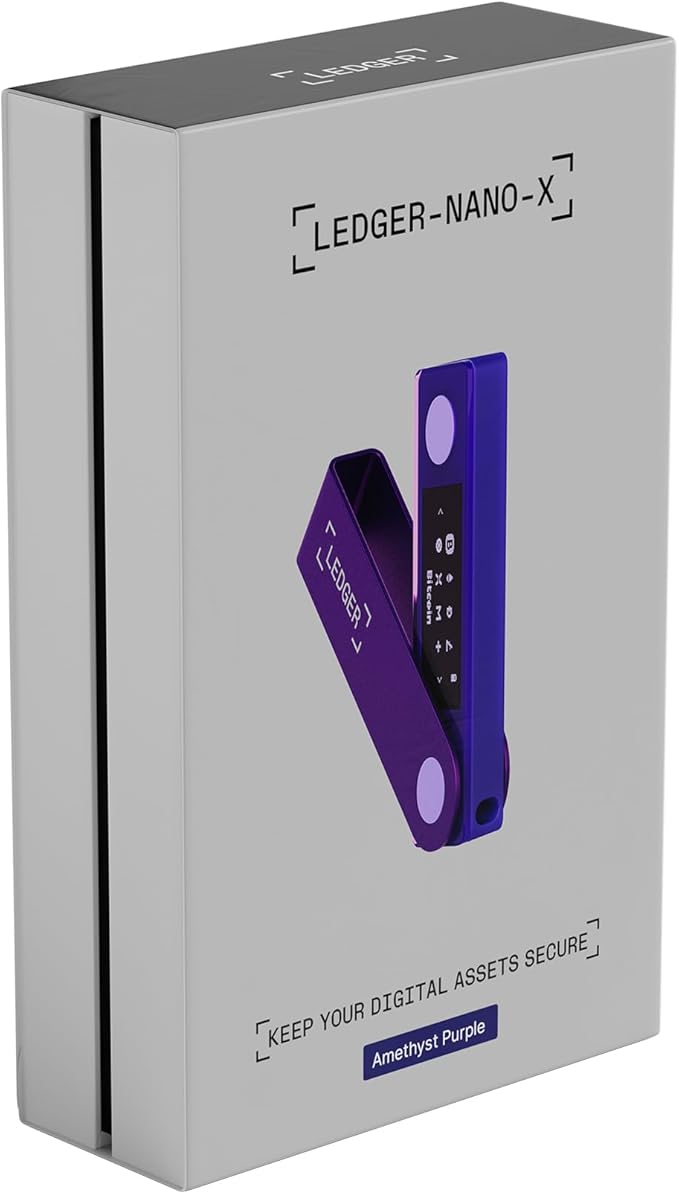 Ledger Nano X (Amethyst Purple) - Secure and Manage Your Crypto & NFTs on-The-go with Our Bluetooth®-Enabled Hardware Wallet