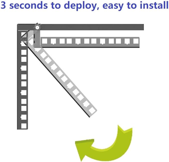 4U Folding 19 Inches Cold Rolled Steel Wall Mountable Simple Vertical Rack and Networking Euipment Rack Including Hardware for Assembly (1)