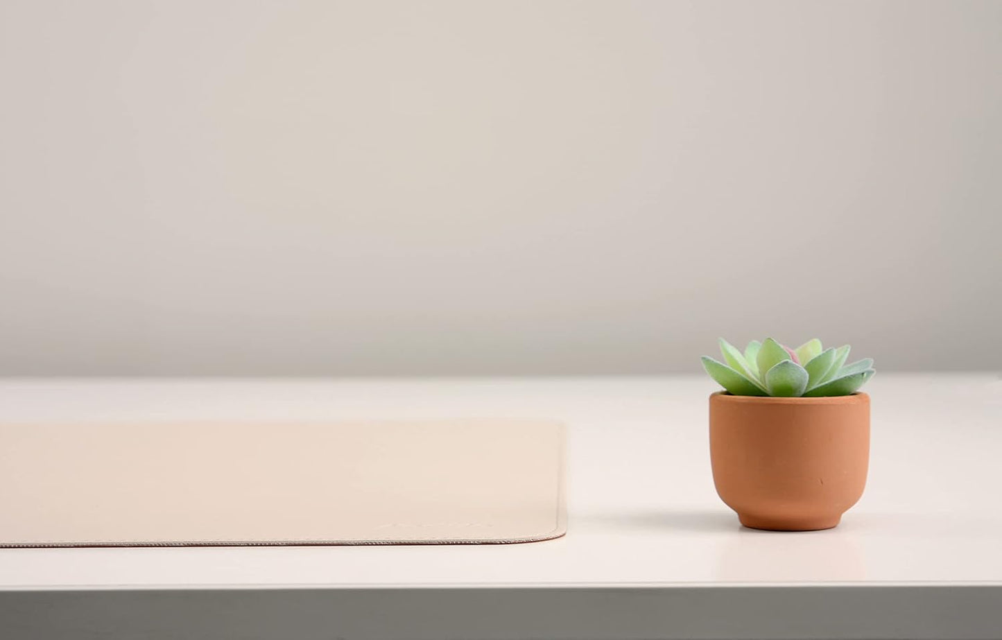 Dual-Sided Leather Desk Pad,Blotter for Laptop Computer,Mouse Pad,Writing,Drawing,Arts and Craft Mat (17"x35", Beige/Brown)