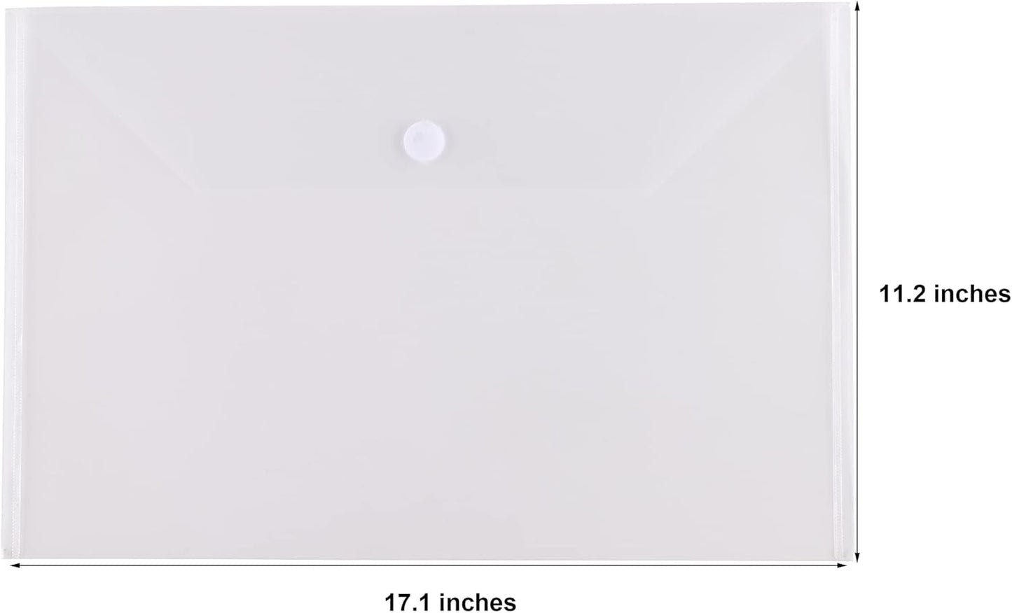 11 x 17 Clear Large Plastic Envelopes Document File Storage Holder 20 Pack Hook Loop Closure