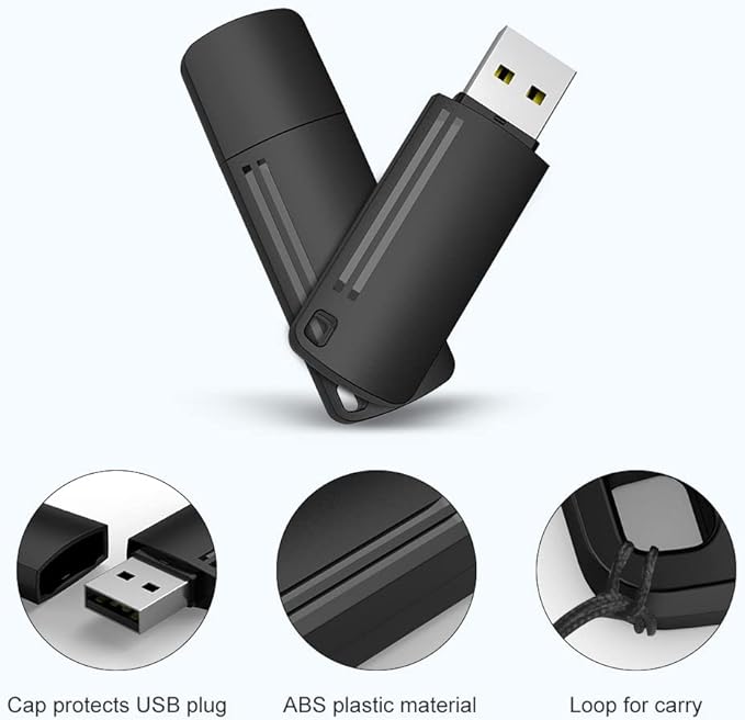 KEXIN 32GB Flash Drive Thumb Drive 10 Pack 32G USB Flash Drive Bulk Memory Stick with LED Indicator, Flash Drives Design in Snap Cap