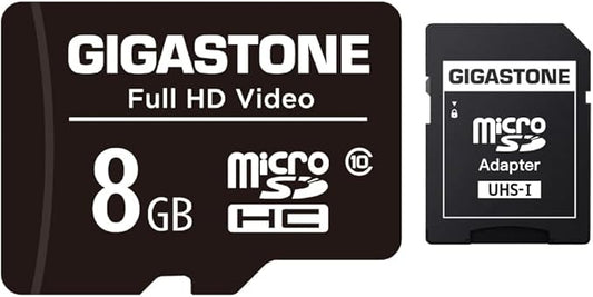 Gigastone 8GB Micro SD Card, FHD Video, Surveillance Security Cam Action Camera Drone Professional, 80MB/s Micro SDHC Class 10