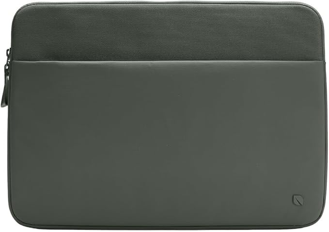 Incase A.R.C. Sleeve with ReSpun Recycled Polyester - 15 inch and 16 inch MacBook/Laptop & iPad/Tablet Case - Cushioned Faux Fur Lining, External Zippered Slip Pocket - Smoked Ivy