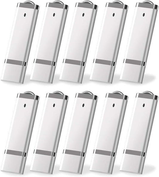 KEXIN 20PCS Flash Drive 4 GB Bulk Pack USB Flash Drive Thumb Drive Memory Storage Jump Drive Design in Snapcap (20 Pack Silver)