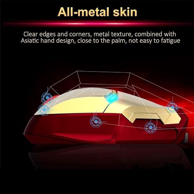 Nidiox Rechargeable Travel Wireless Mouse, Bluetooth and 2.4G Dual Mode, Ergonomic Rotatable Design, 3-Level DPI, Silent Click, Portable for Laptop, PC, Mac (Gold)