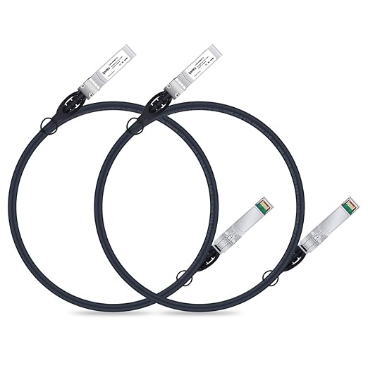 ipolex SFP+ DAC Twinax Cable, 10G Direct Attach Copper(DAC) Patch Passive Cable, for Cisco SFP-H10GB-CU2M, Ubiquiti UniFi, Meraki, Mikrotik, and More, 2 Pack