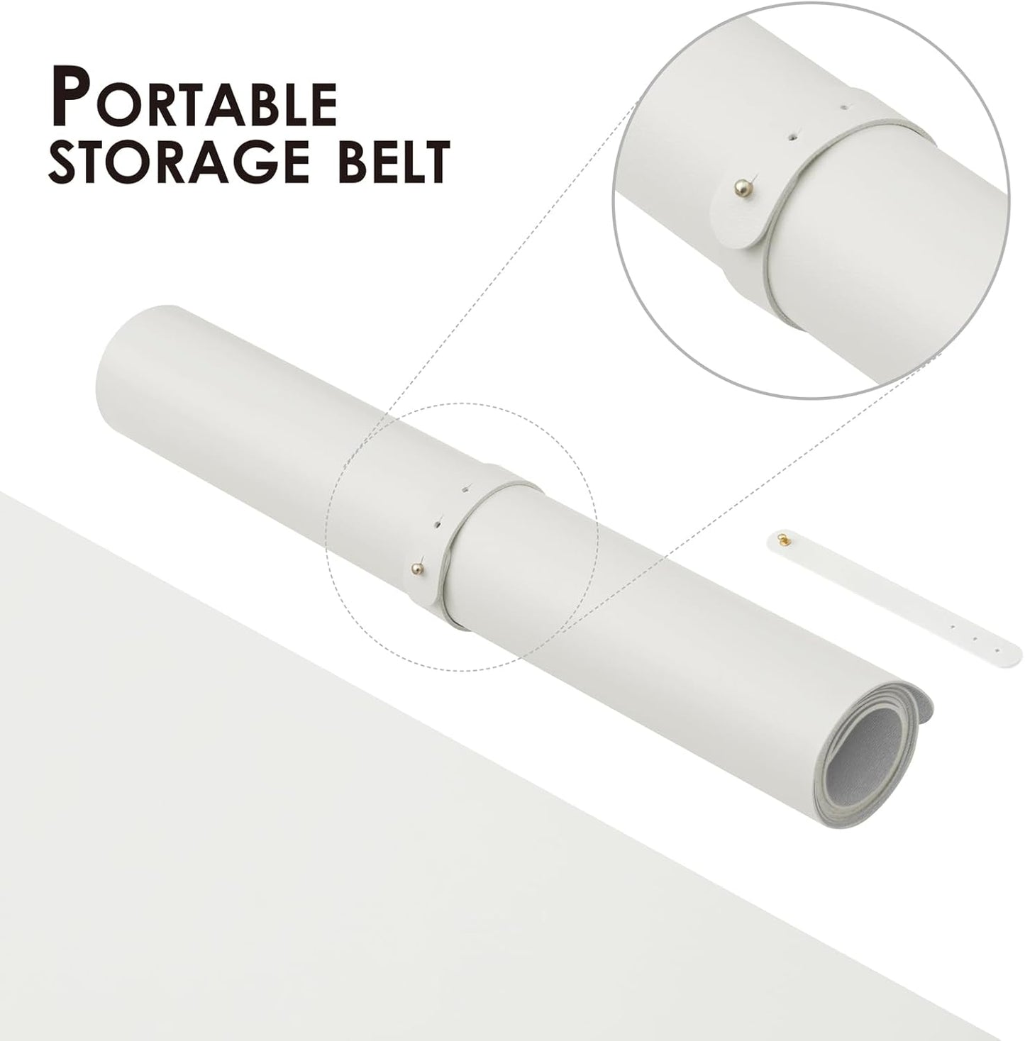 Leather Desk Mat - Non-Slip PU Desk Pad for Office and Home - Desk Organization and Accessories - Ideal for Large Mouse Pad and Desk Mats on Top of Desks (White,27.6"x 13.8")