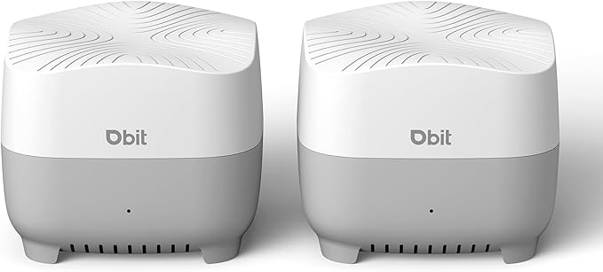 DBIT AX1500 WiFi 6 Mesh Wi-Fi System | 3,900 Sq Ft Coverage & 120 Devices | Dual-Band, Seamless Roaming, Parental Controls | Replaces Wireless Router and Extender | 4 Gigabit Ports Per Unit (2-Pack)