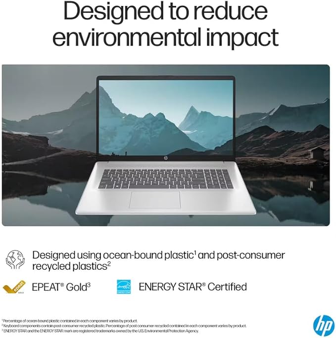 HP 17 Laptop Business, 17.3" FHD IPS Display, 16GB RAM, 1TB Storage (512GB SSD + 500GB Ext Drive), 6-Core AMD Ryzen 5 Processor, Lifetime Microsoft Office, Long Battery, MarxsolAccessory, Win 11 Pro