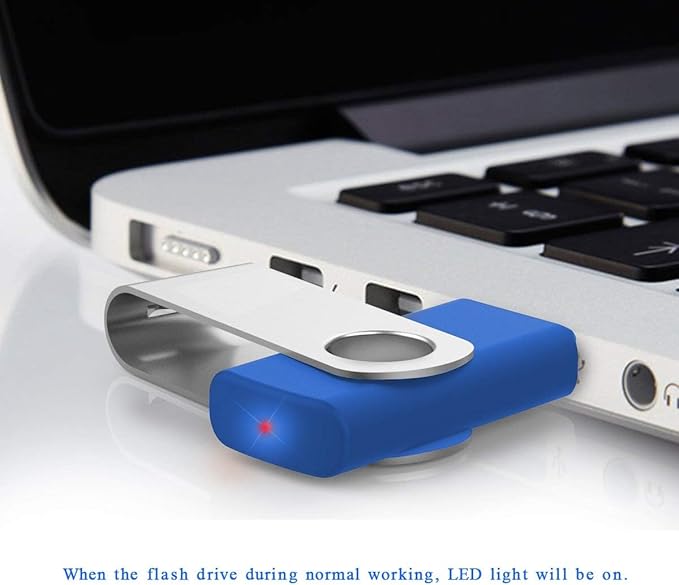 TOPESEL 5 Pack 32GB USB 3.0 Flash Drive Memory Stick Thumb Drives (5 Mixed Colors: Black Blue Green Red Silver)