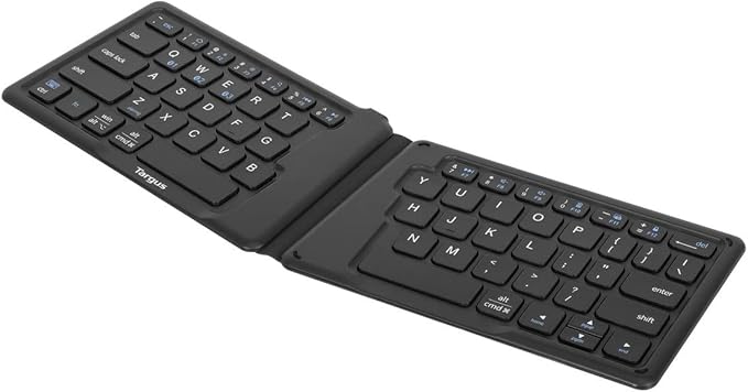 Targus Ergonomic Foldable Bluetooth Antimicrobial Keyboard, Black (AKF003US)