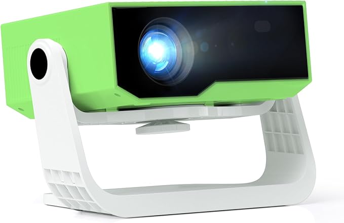 Projector with WiFi and Bluetooth, 1000+ Apps Installed, Electronic Focus & Auto Keystone, Low Fan Noise, Zoom, Native 1080P 4K Support Portable Mini Video Projector Outdoor Indoor