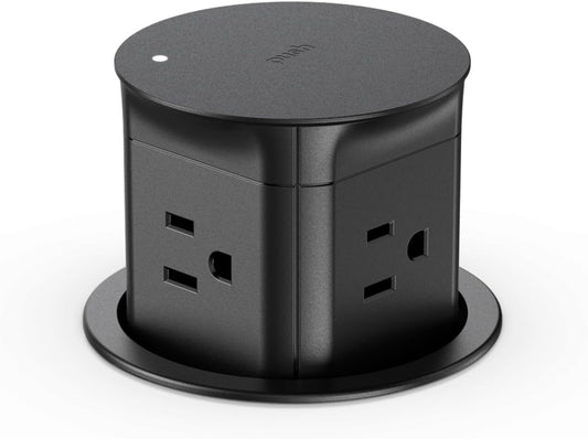 Jgstkcity Pop up Outlet for Kitchen Counter Island,Pop Out Outlet Station with 15 Amp Receptacle Outlet, Splash Resistant,3.15" Diameter,Conference Table Power Hub,ETL Listed