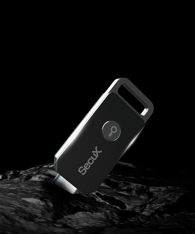 SecuX PUFido USB-C Security Key with PUF Technology, FIDO2/U2F Certified, Hardware-Rooted Unclonable Security for Passwordless Login and 2FA Authentication