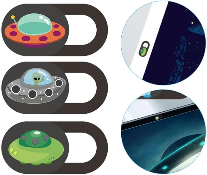 ARTIBETTER Webcam Privacy Lens Protector Camera Cover Slide 3pcs Set Elegant Decorative Cover for Laptops Creative Pattern