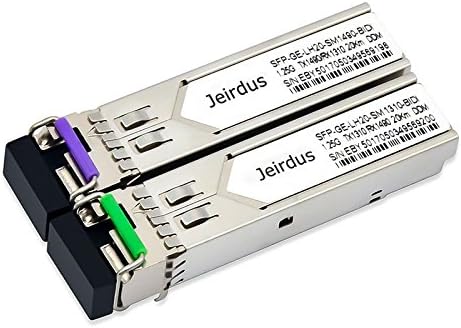 for HPE J9142B and J9143B 1.25G SFP Module BIDI WDM Transceiver 10-20KM Simplex LC 1310/1490nm (1Pair)