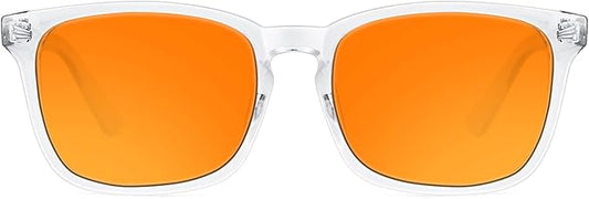 TIJN Blue Light Blocking Glasses for Computer, TV, Gaming Improve Sleep by Naturally Producing Melatonin for Women Men, Orange Lens