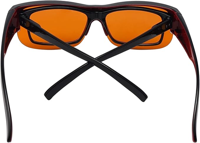 Eyekepper 100% Blue Light Reduction Fitover Anti-Blue Blocking Computer Eyeglasses with Amber Lenses