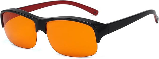 Eyekepper 100% Anti-Blue Light Blocking Fitover Glasses Wear Over Computer Glasses With Amber Lens