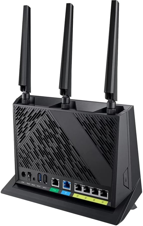 ASUS RT-AX86U Pro (AX5700) Dual Band WiFi 6 Extendable Gaming Router, 2.5G Port, Gaming Port, Mobile Game Mode, Port Forwarding, Subscription-free Network Security, VPN, AiMesh Compatible
