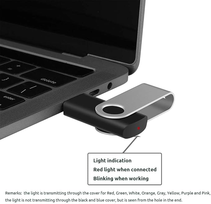 Enfain's Vibrant 10-Pack of 512MB USB Flash Drives: Multicolor Thumb Drives with LED Indicator, Small Capacity Jump & Zip Drives, and 12 Removable White Labels for Easy Organization