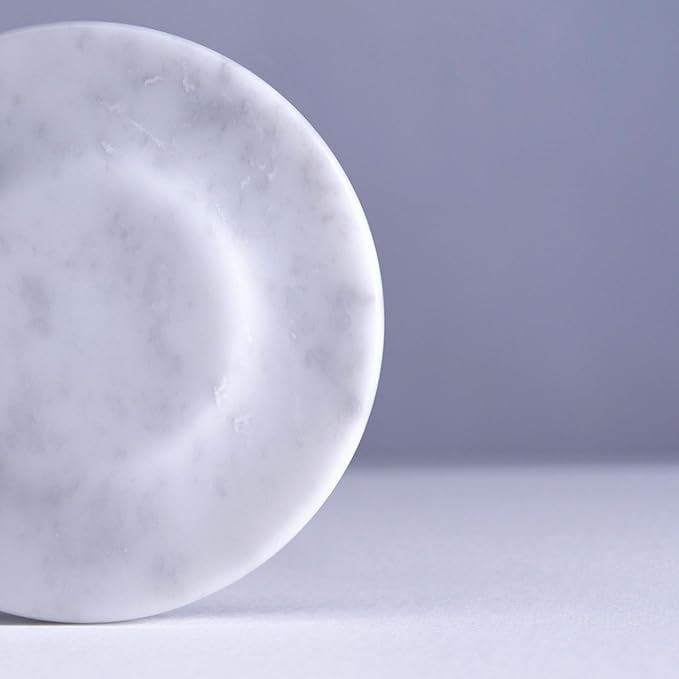 Einova Classic Stone – Marble Wireless Charging Pad Designed in Italy, Integrated 6 ft USB-C Cable, Smartphones, Wireless Earbuds, Smartwatches – White Carrara Marble