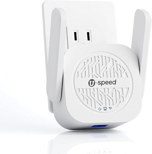 AC1200 WiFi Extender Booster Signal Repeater, 4 FEMs Independent Signal Amplifier Coverage Up to 3500 sq.ft. and 50 Devices, Dual-Band 1200Mbps Signal Extension with WAN/LAN RJ45 Ethernet Port