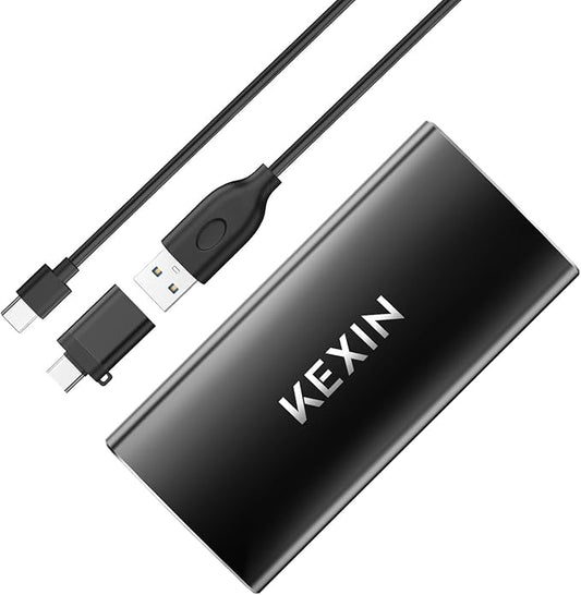 KEXIN 512GB External SSD Up to 500MB/s USB-C Portable SSD USB 3.1 External Solid State Drive 512G Type-C External Drive for Laptop, Mac, Xbox,PS4 and More