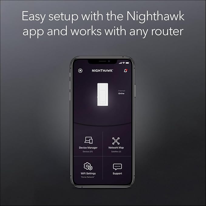 NETGEAR WiFi 7 Range Extender (EXS25) – BE5000 Dual-Band Wireless Signal Booster & Repeater (up to 5 Gbps Speed) - Add up to 1,500 sq. ft., 45 Devices - WPA3 Security, Smart Roaming