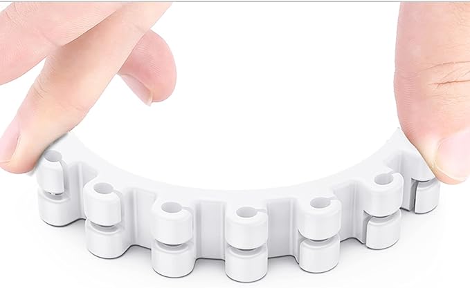 SOULWIT Upgraded Cable Holder, Cable Management Cord Organizer Clips Silicone Self Adhesive for Desktop USB Charging Cable Power Cord Bedside Wire PC Office Home (3/5/7 slot,White)