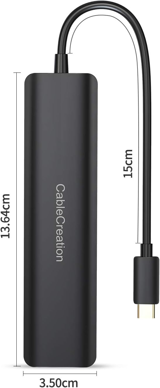 USB C Hub with Ethernet, CableCreation 7 in 1 4k@60Hz HDMI USB C Multiport Adapter with 100W PD, 2 USB 3.0 Ports, SD/TF Cards Reader Compatible for MacBook Pro/Air M1 M2, iPad Pro/Air, Dell XPS, HP