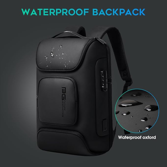 BANGE Business Backpack,Laptop Backpack with USB Charging Port, Slim Business Backpacks Fit for 15.6 INCH,Men Traveling Backpackfor Men and Women