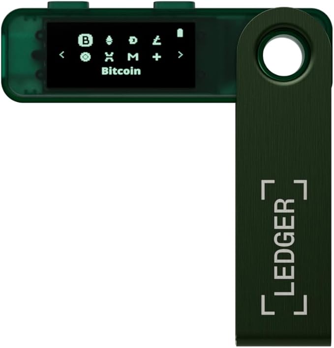 Ledger Nano S Plus (Emerald Green) : The Perfect Entry-Level Hardware Wallet to securely Manage All Your Crypto and NFTs (for Android or Desktop only)