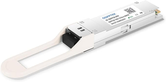 QSFPTEK 100GBASE-ZR4 QSFP28 Module, 100gbe Computer Networking Transceiver, 100Gigabit Mini GBIC Optical Quad Small Form-Factor Pluggable LC, 1310nm 80 km, SMF Compatible for Cisco QSFP-100G-ZR4-S