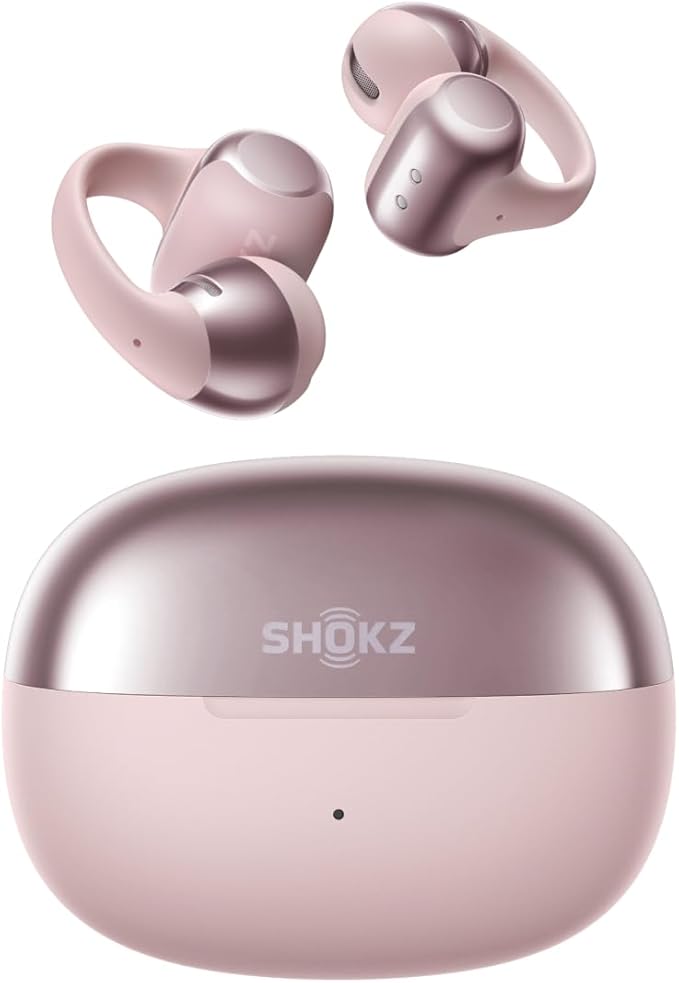 SHOKZ OpenDots ONE - Open-Ear Headphones - Wireless Bluetooth Earbuds with Microphone - Secure, Lightweight, Clip-On Fit - Premium Dolby Audio - Water Resistant - Fast Charging - Up to 40 hrs Playtime