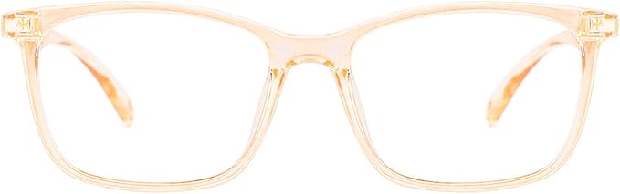 TIJN Blue Light Blocking Glasses for Women Men TR90 Frame Square Nerd Eyeglasses Anti Blue Ray Computer Screen Glasses