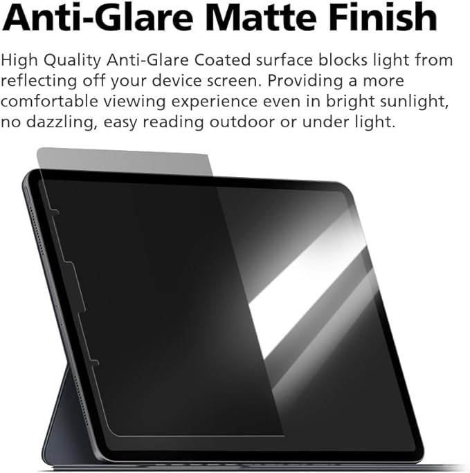 [2 Pack] Paperfeel Screen Protector For Samsung Galaxy Tab S9 Plus / Tab S8 Plus / Tab S7 Plus 12.4 Inch, Anti-Glare Matte PET Film for Drawing and Writing Like on Paper, High Touch