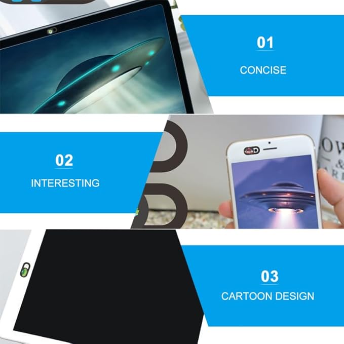 ARTIBETTER Webcam Privacy Lens Protector Camera Cover Slide 3pcs Set Elegant Decorative Cover for Laptops Creative Pattern