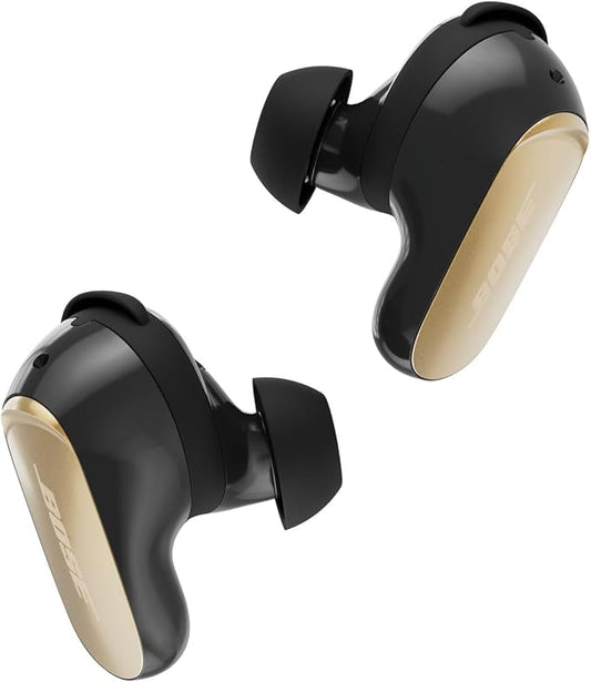 Bose New QuietComfort Ultra Bluetooth Earbuds (2nd Gen), Wireless Noise Cancelling Earbuds, Up to 6 Hours Battery, IPX4 Rating, Immersive Audio, Deep Bass, Desert Gold - Limited Edition Color