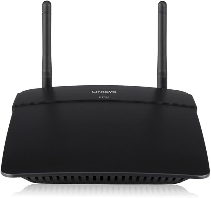 Linksys N300+ Wi-Fi Wireless Router with Gigabit Ports and Linksys Connect Including Parental Controls & Advanced Settings (E1700),Black