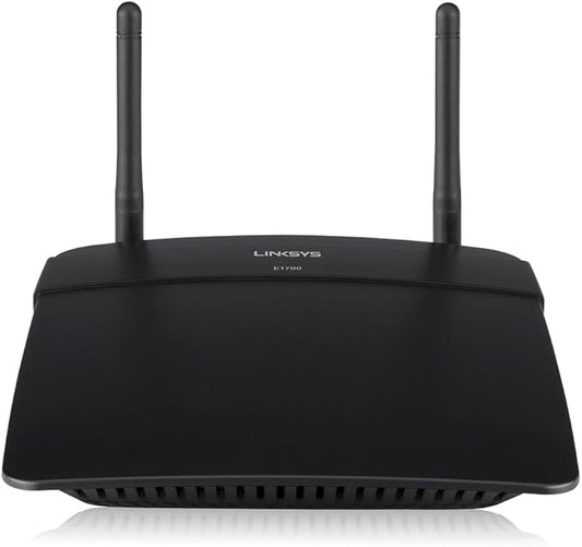 Linksys N300+ Wi-Fi Wireless Router with Gigabit Ports and Linksys Connect Including Parental Controls & Advanced Settings (E1700),Black