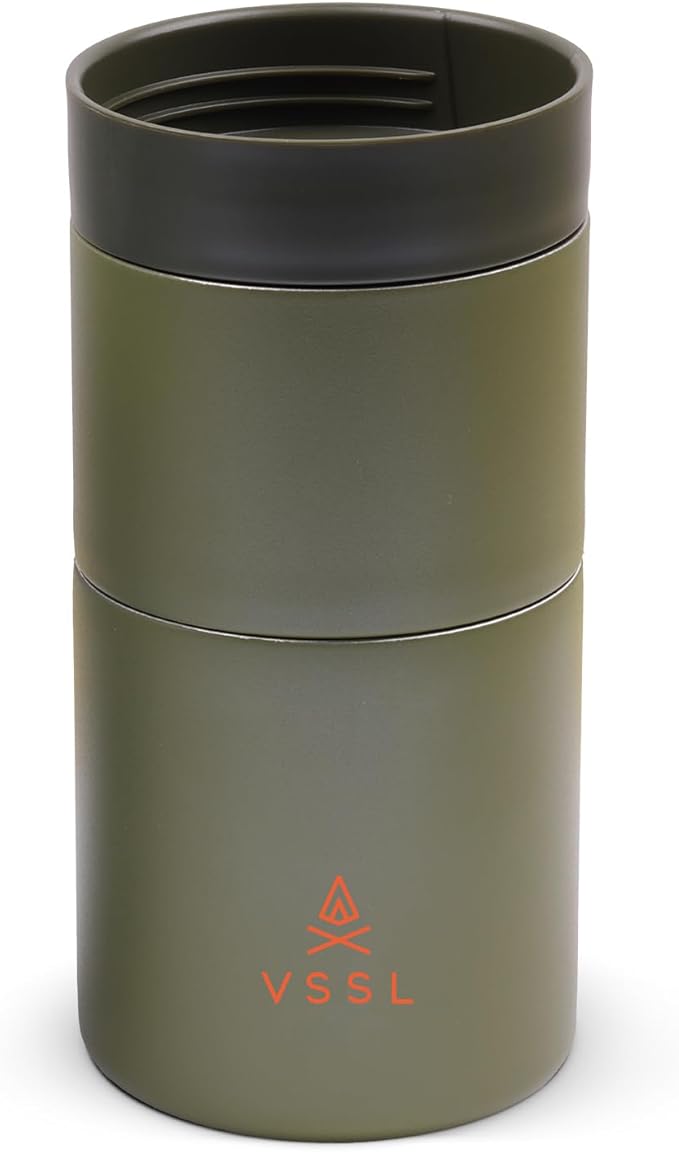 Nest Pour Over Coffee Set, Transportable and Compact Pour Over Set with 10 oz Double Walled Mug, Deep Moss