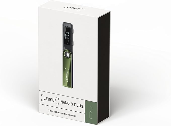 Ledger Nano S Plus (Oxidate Green) : The Perfect Entry-Level Hardware Wallet to securely Manage All Your Crypto and NFTs (for Desktop or Android only)